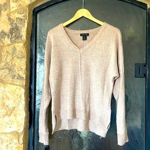 Rachel Zoe tan/beige v neck sweater.